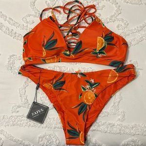 Zaful orange bikini. With tags, never been worn.